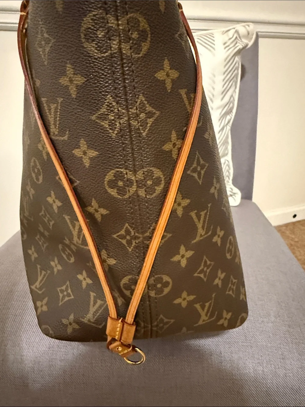 Louis Vuitton Monogram Canvas Tote with Vachetta Trim